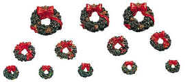 Wreaths with Red Bow - 34957